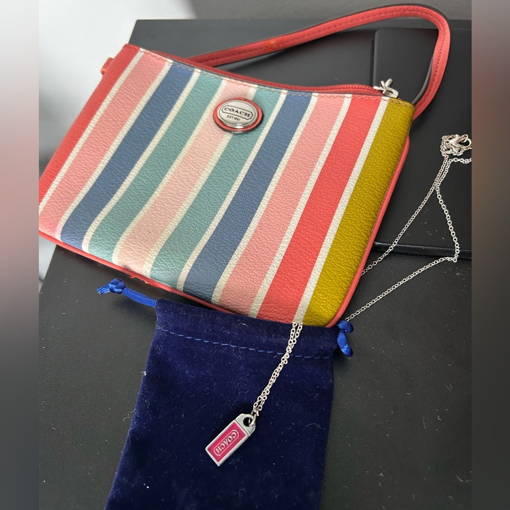 Coach wristlet and necklace bundle